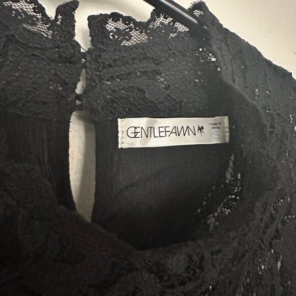 Gentle Fawn Black Lace Tunic Dress All Saints Style Size Small - Picture 3 of 4